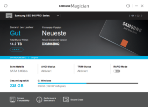 Samsung Magician 5.0 mit neuem Aussehen und weniger Funktionen | SSDblog